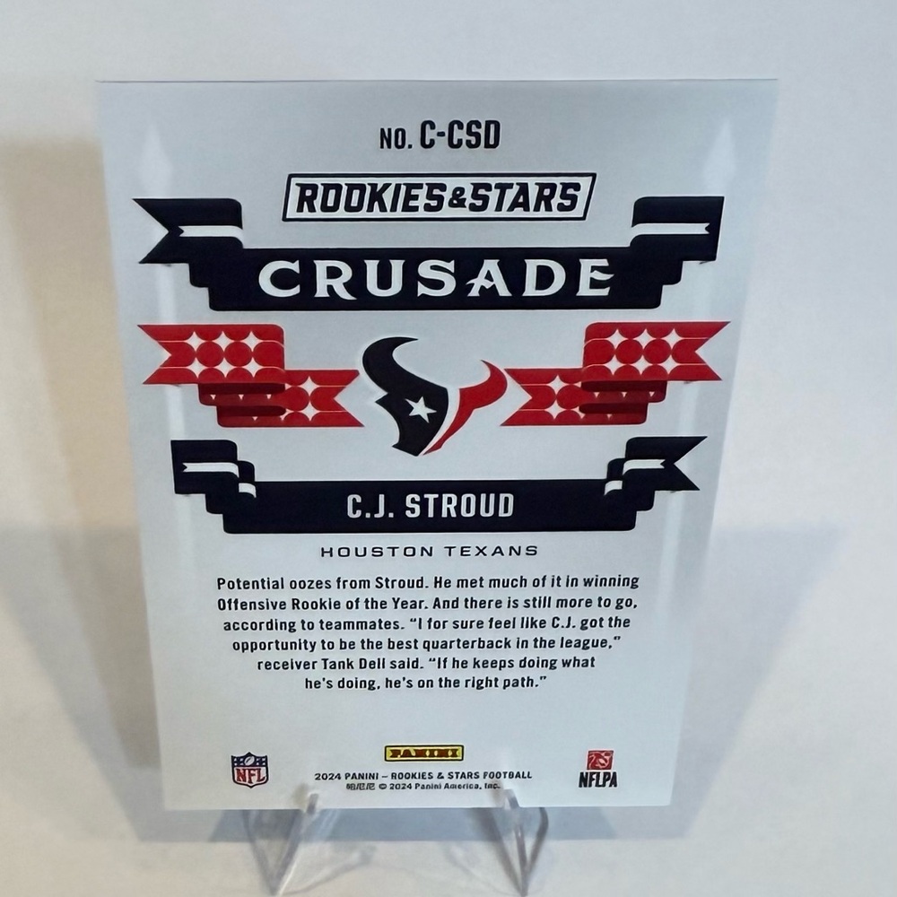 2024 Panini Rookies & Stars Crusade Card - Red and Silver CJ. Stroud # C-CSD - Picture 2 of 8